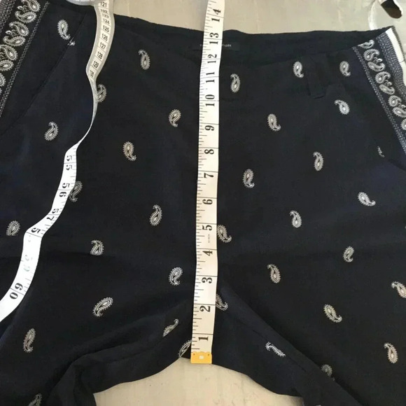 TOMMY HILFIGER blue bandana design  wide leg casual pant SZ 10 - Picture 9 of 14